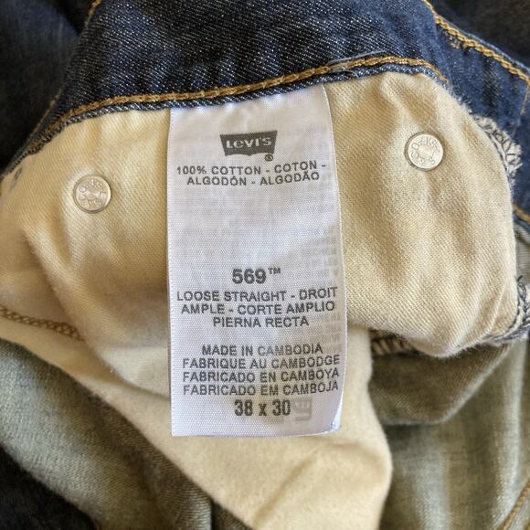 Levi's 569 Jeans Mens Size **40x28 Dark Blue Denim Y2K Baggy Loose Fit - Picture 5 of 16